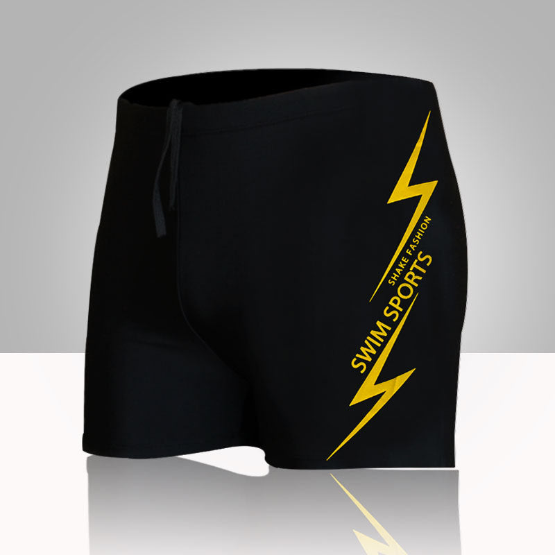 Wholesale Men's Five Points Swim Trunks Boxer Anti-Embarrassment Quick-drying Large Swimwear